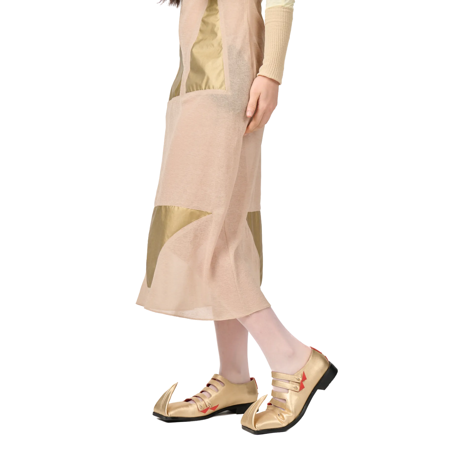 Gold Origami Poulaines Shoes