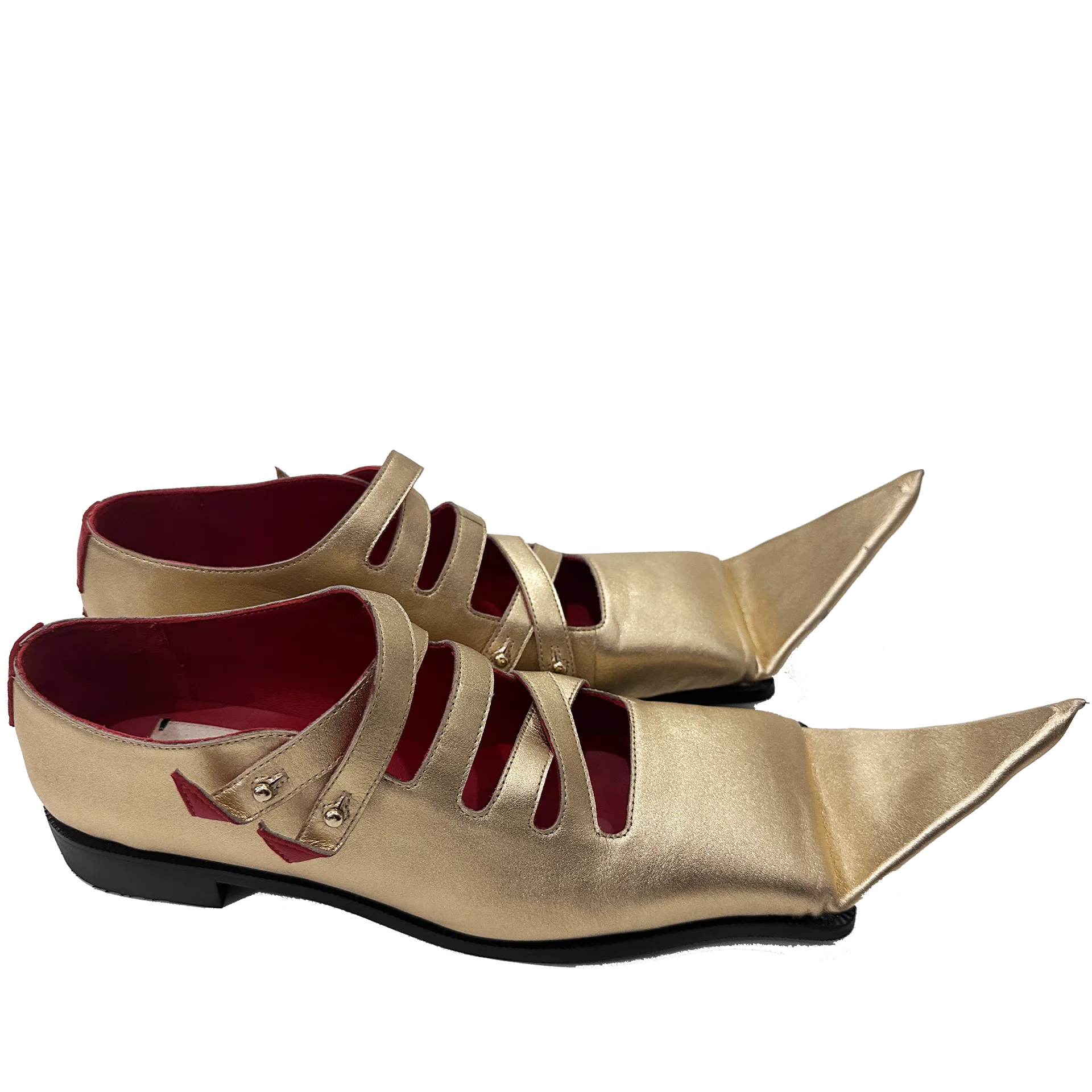 Gold Origami Poulaines Shoes