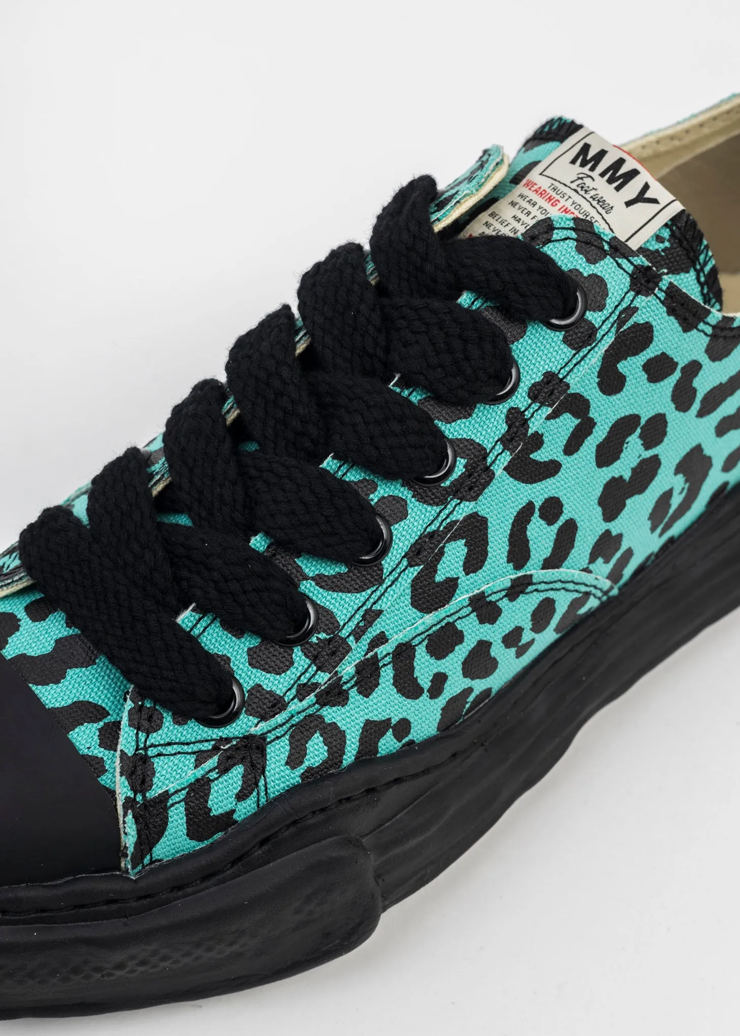 Green OG Sole Canvas Low-Top Sneaker (PETERSON LEOPARD)