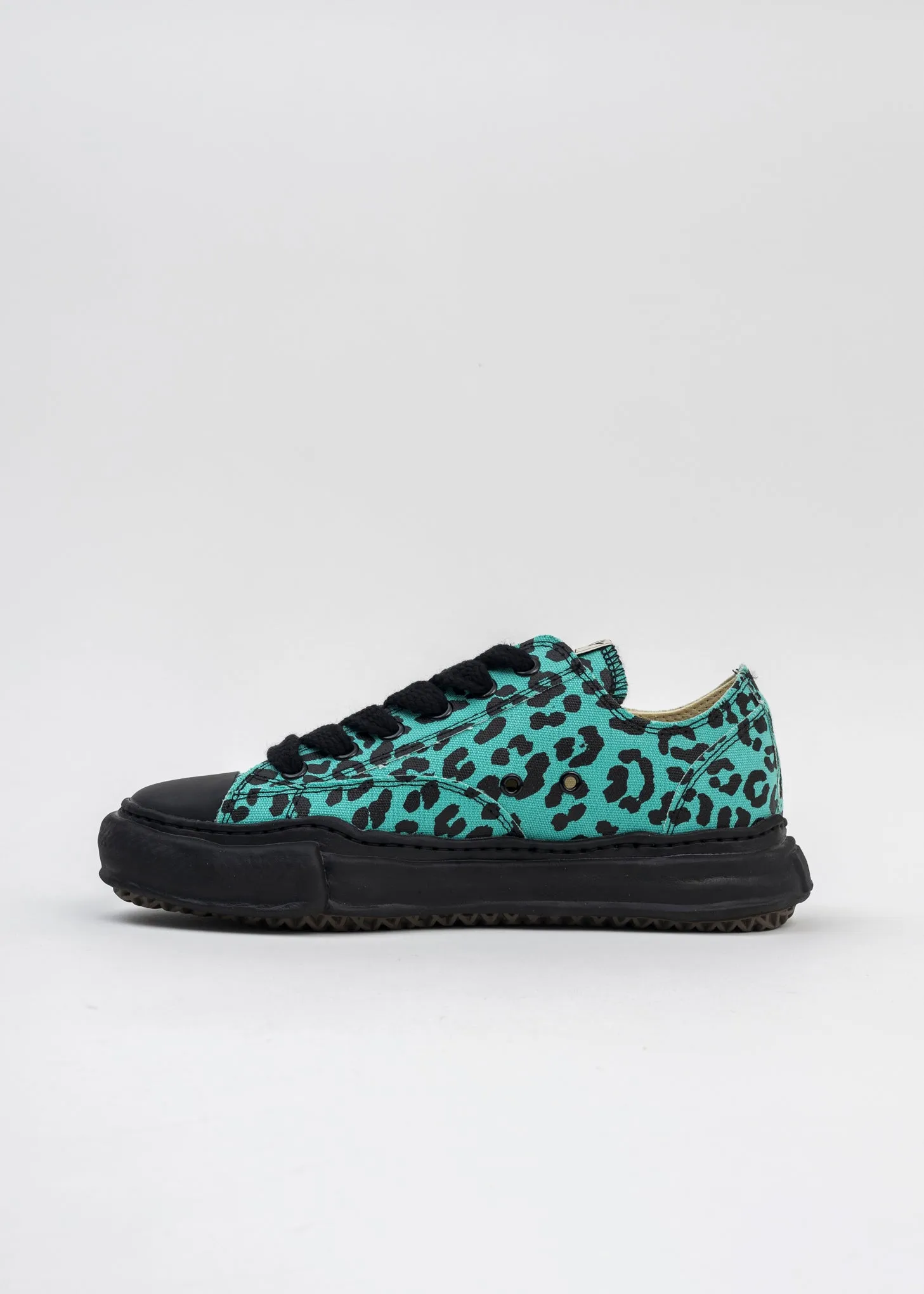 Green OG Sole Canvas Low-Top Sneaker (PETERSON LEOPARD)