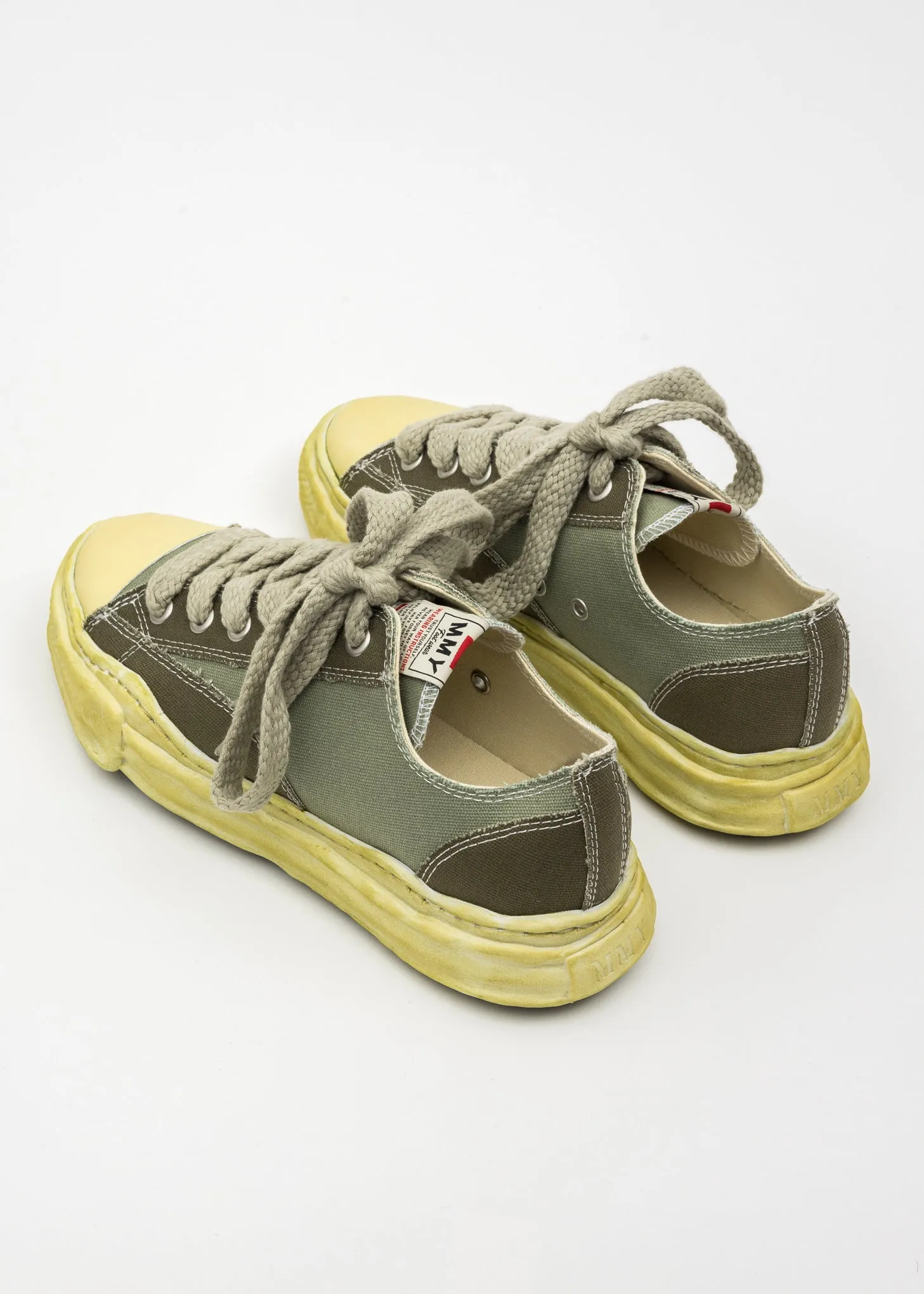 Green OG Sole Overdyed Canvas Low-Top Sneaker (PETERSON LOW)