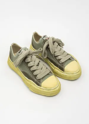 Green OG Sole Overdyed Canvas Low-Top Sneaker (PETERSON LOW)