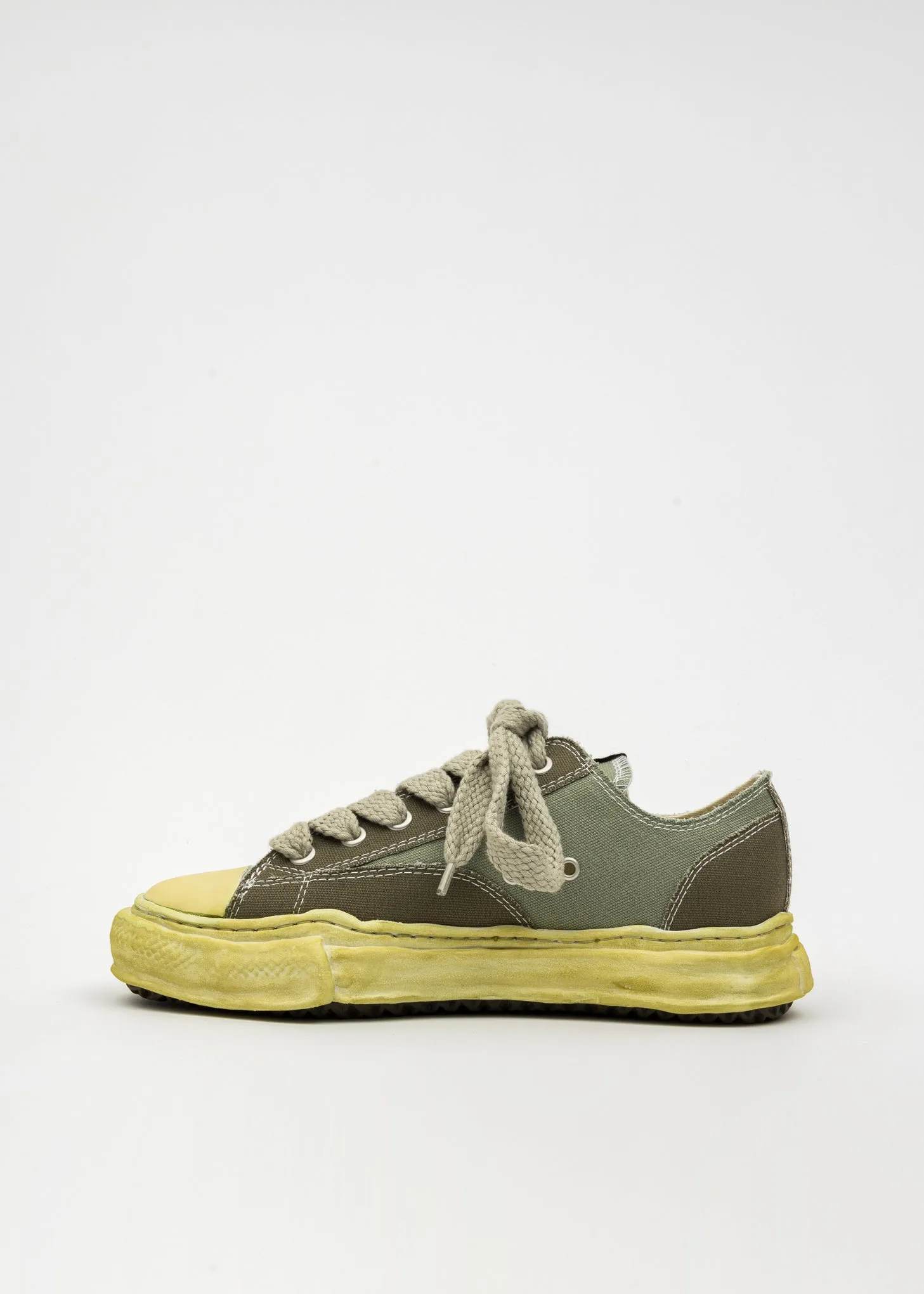Green OG Sole Overdyed Canvas Low-Top Sneaker (PETERSON LOW)