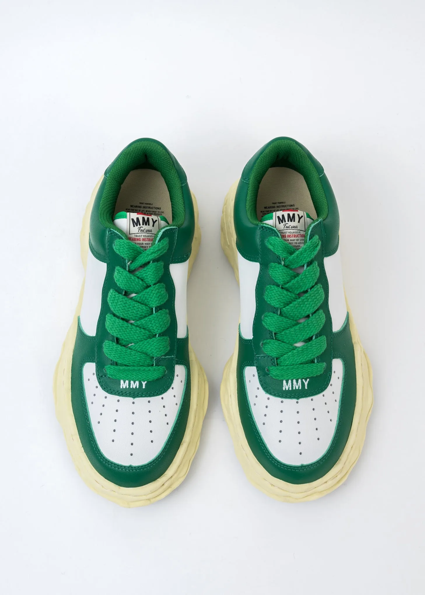 Green/White OG Sole Vintage Colour Leather Sneaker (WAYNE LOW)