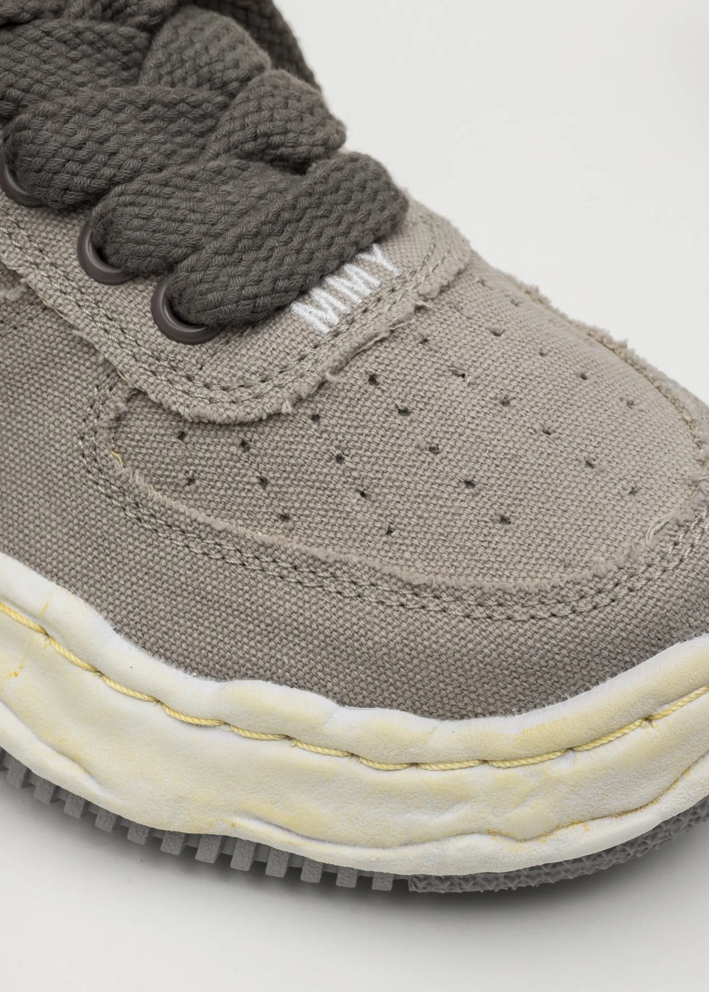 Grey OG Sole Washed Canvas Low-Top Sneaker (WAYNE LOW)
