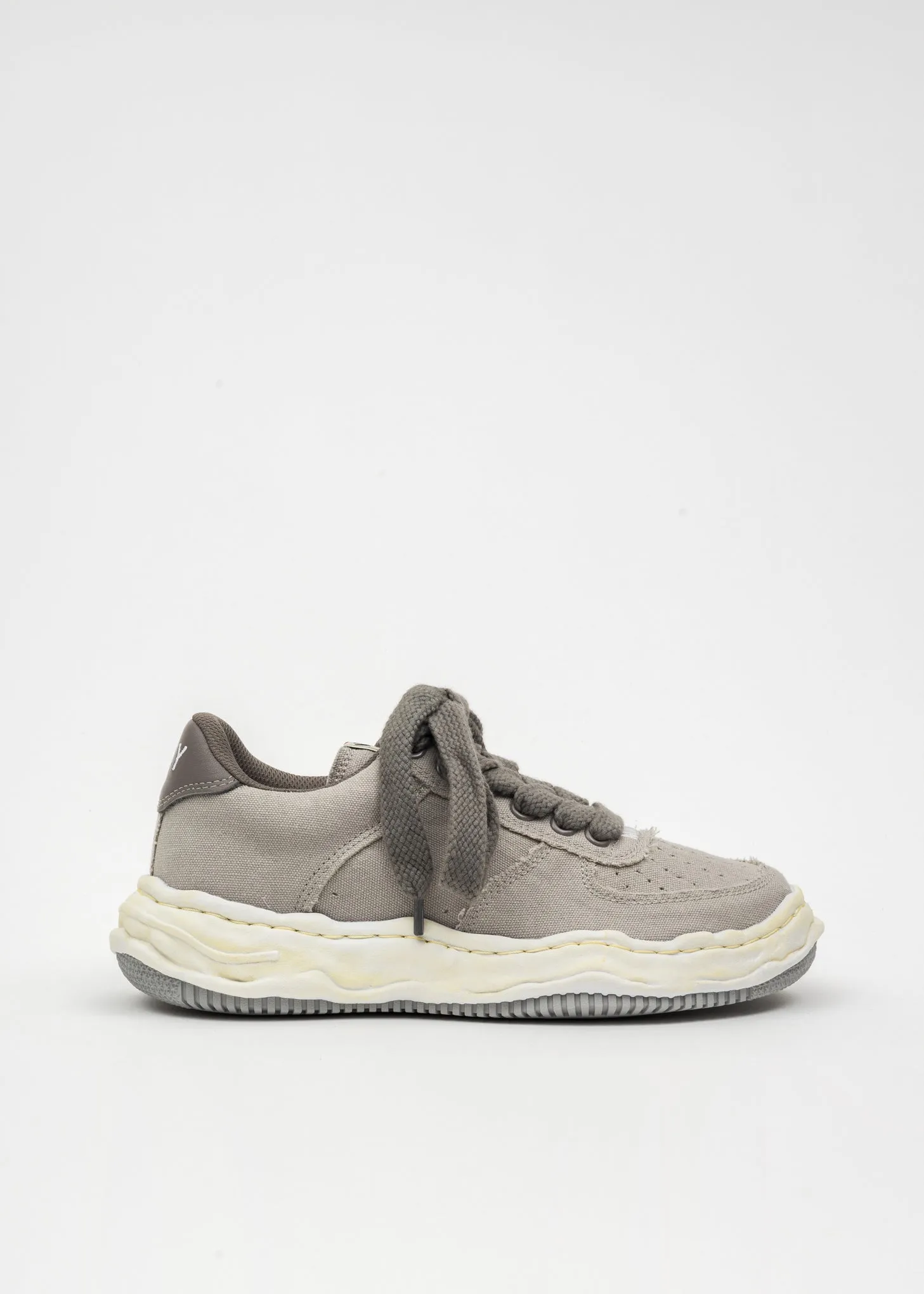 Grey OG Sole Washed Canvas Low-Top Sneaker (WAYNE LOW)