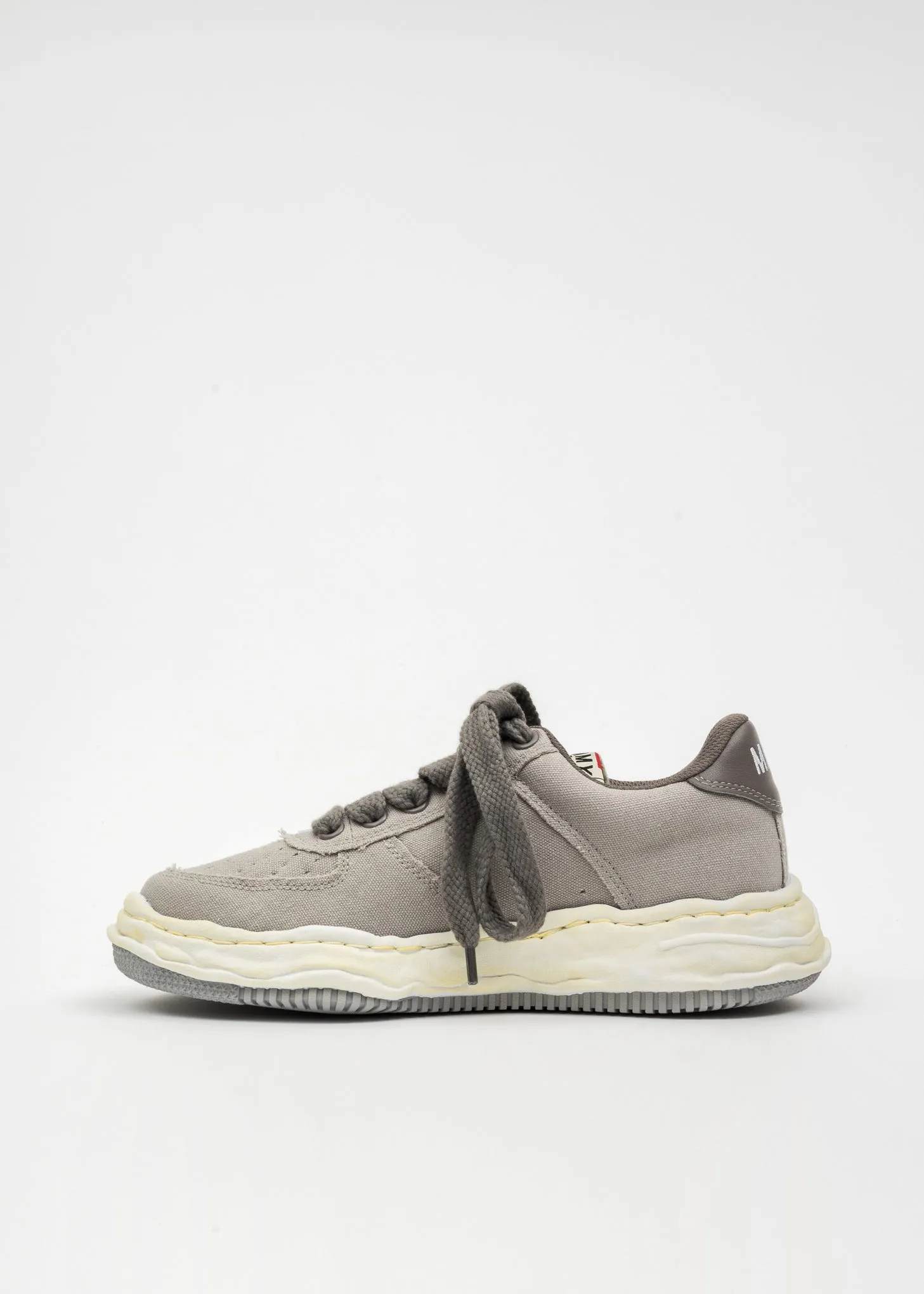 Grey OG Sole Washed Canvas Low-Top Sneaker (WAYNE LOW)