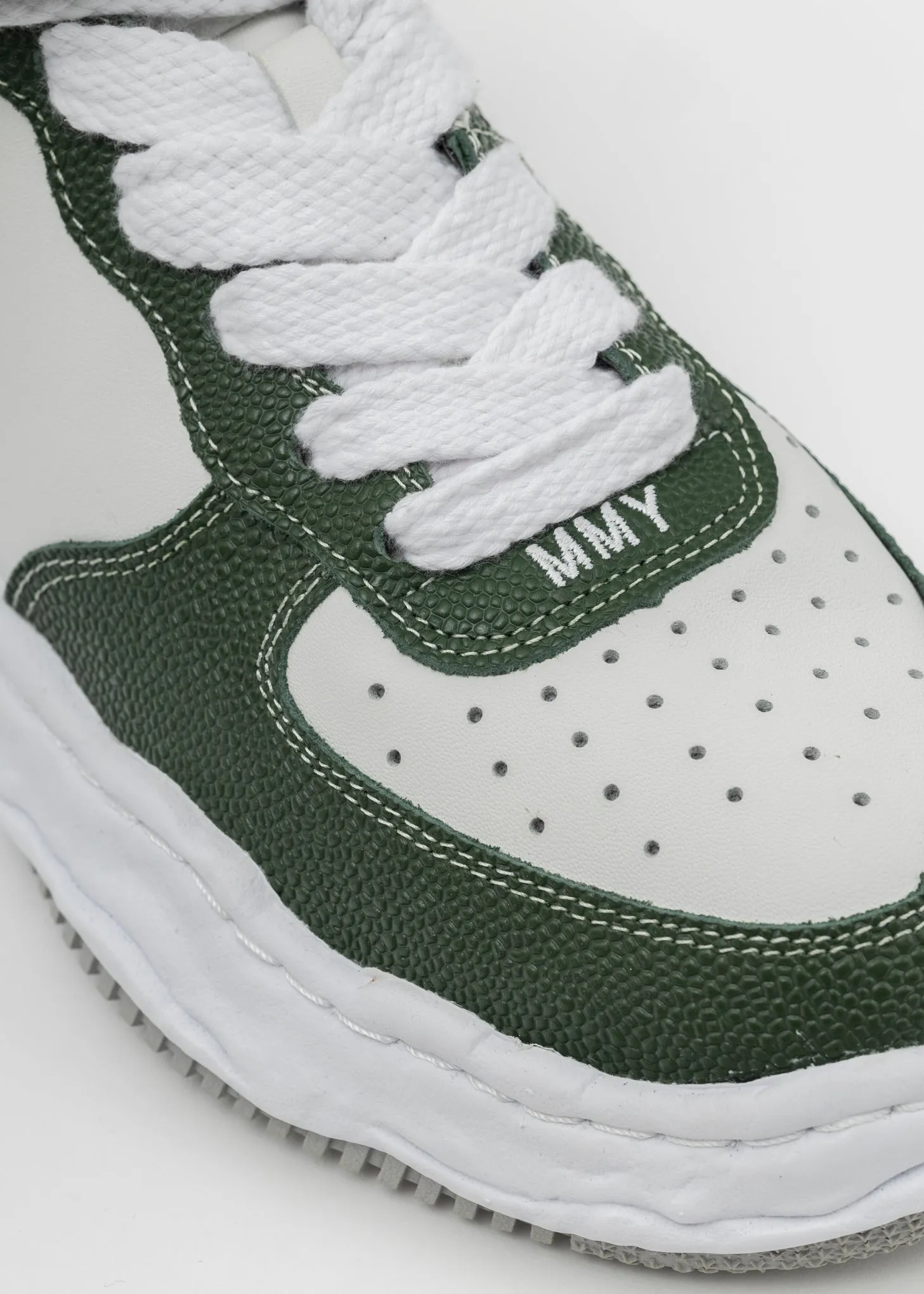 GRN/WHT OG Sole Bascket Leather High-Top Sneaker (WAYNE HIGH)