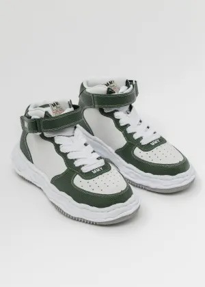 GRN/WHT OG Sole Bascket Leather High-Top Sneaker (WAYNE HIGH)
