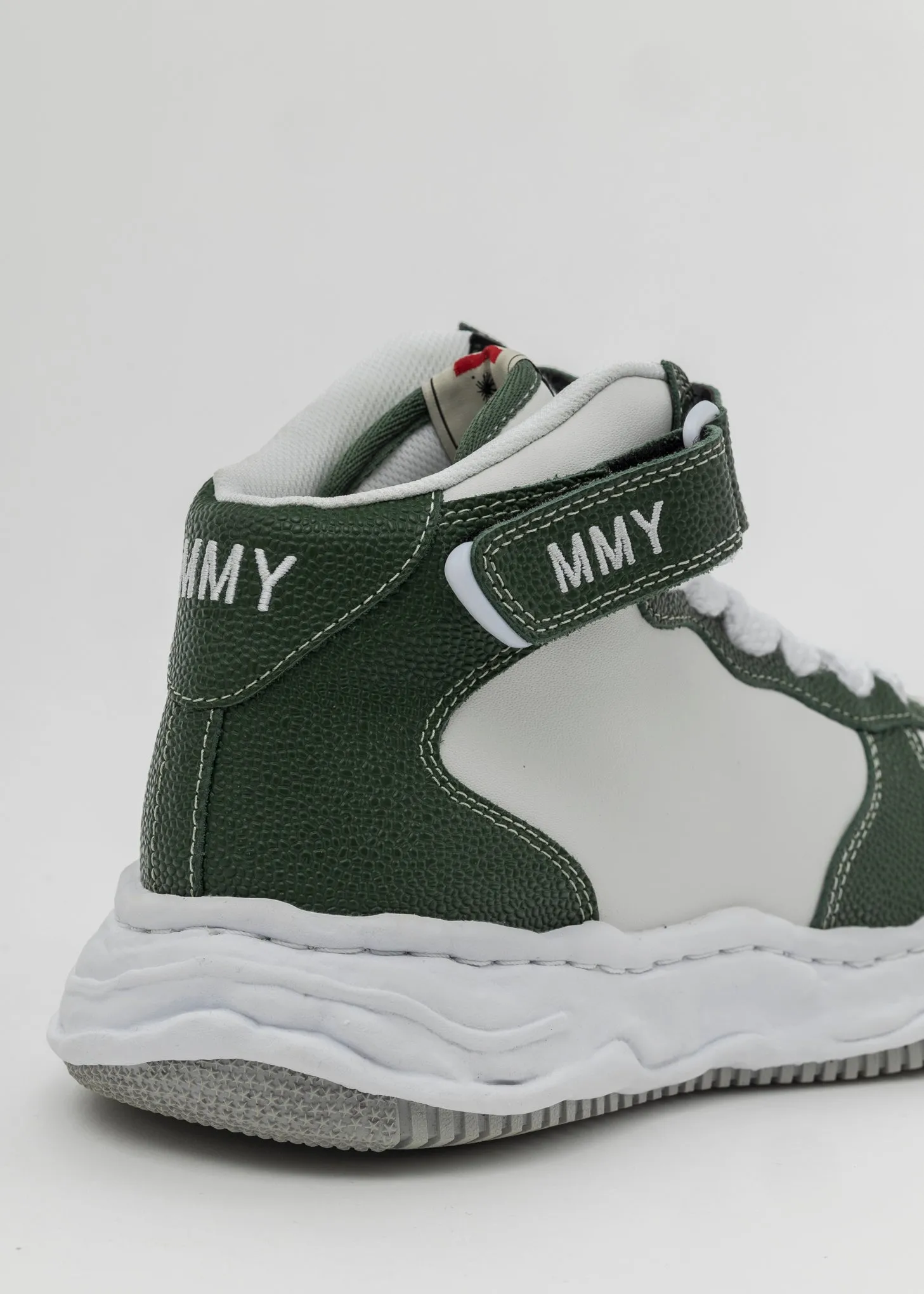 GRN/WHT OG Sole Bascket Leather High-Top Sneaker (WAYNE HIGH)
