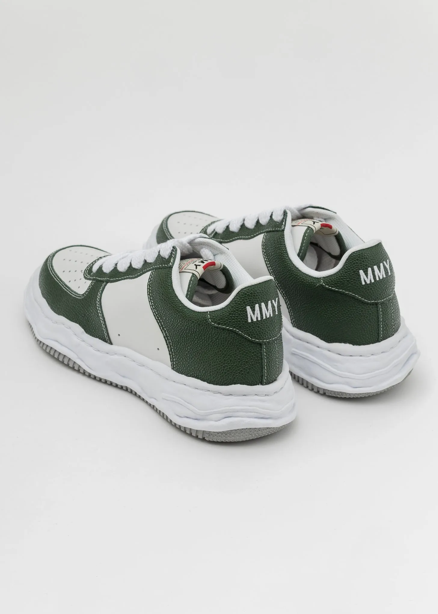 GRN/WHT OG Sole Bascket Leather Low-TopSneaker (WAYNE LOW)