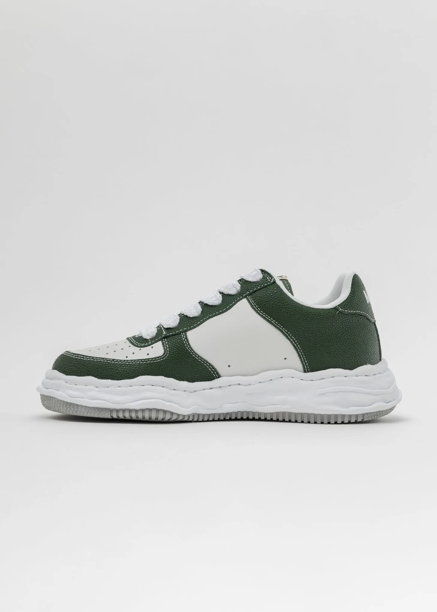 GRN/WHT OG Sole Bascket Leather Low-TopSneaker (WAYNE LOW)