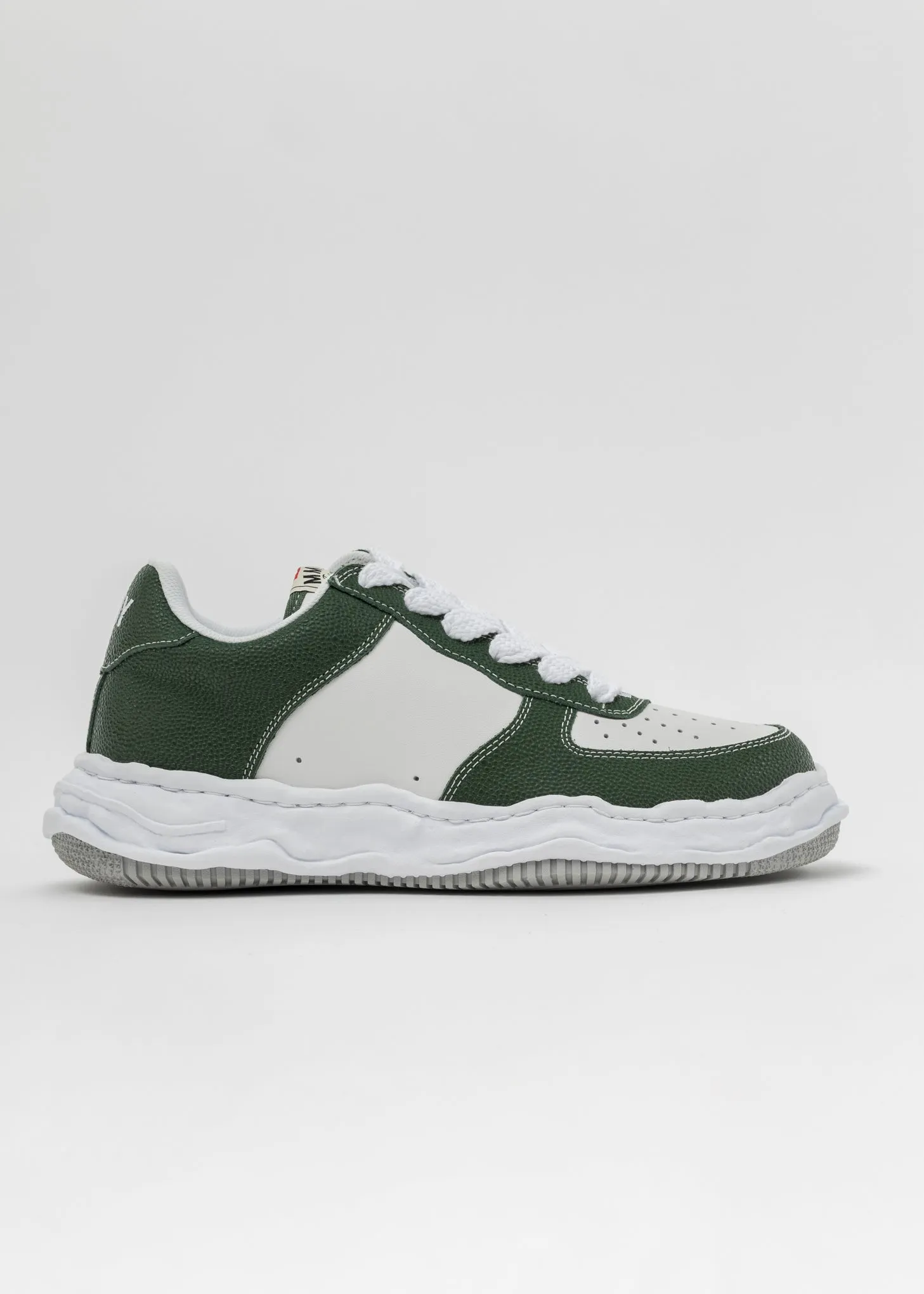GRN/WHT OG Sole Bascket Leather Low-TopSneaker (WAYNE LOW)