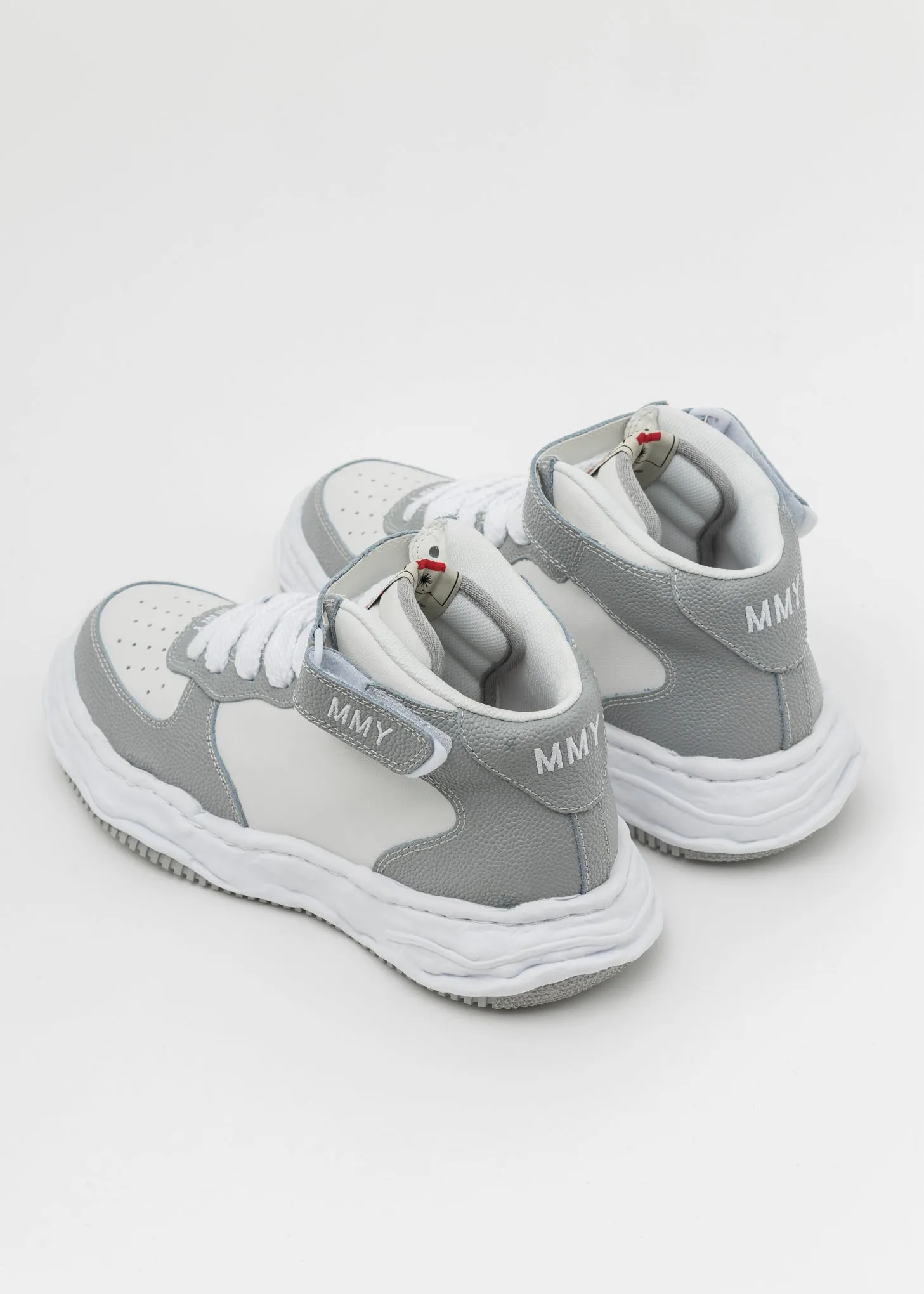 GRY/WHT OG Sole Bascket Leather High-Top Sneaker (WAYNE HIGH)