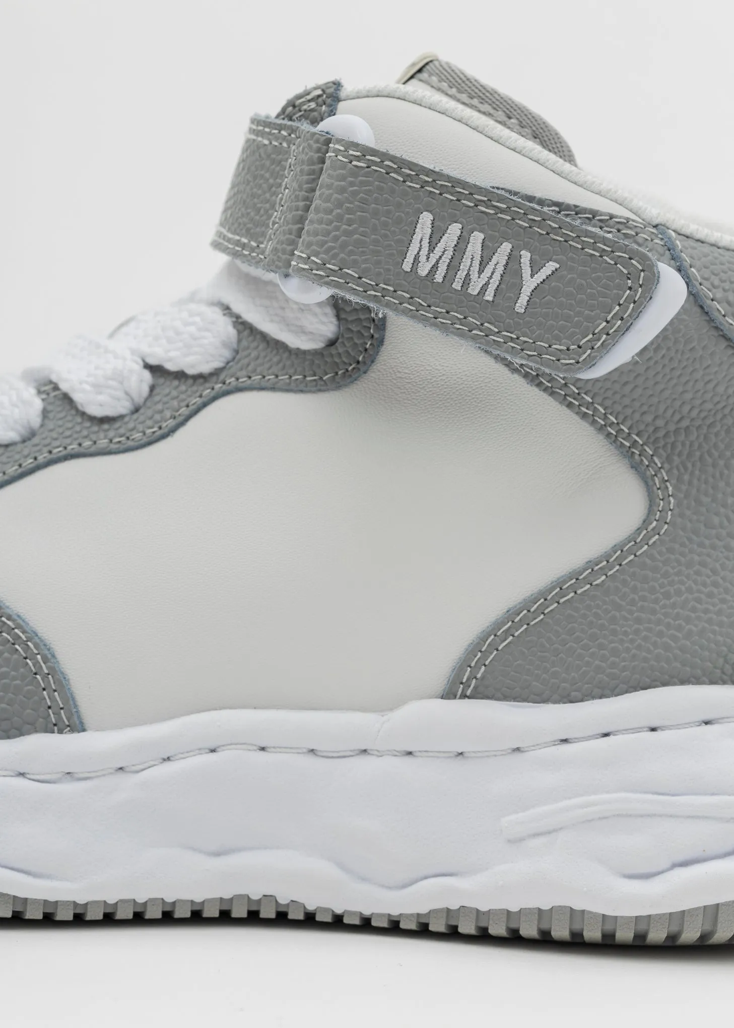 GRY/WHT OG Sole Bascket Leather High-Top Sneaker (WAYNE HIGH)