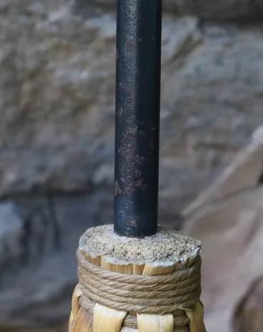 Hearth Broom Forged Heart Handle