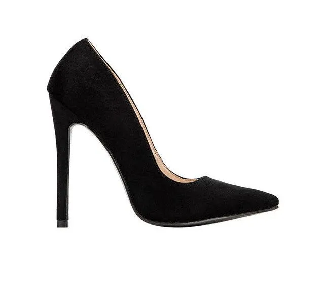 High Heels Leopard Shoes Women Pumps Office Lady Pointed Toe Flock Sexy 12 Cm Wedding Sapato Feminino