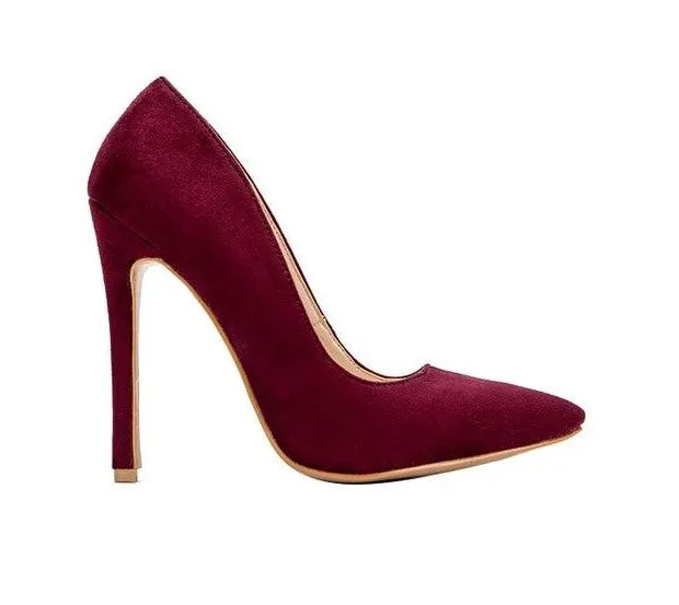 High Heels Leopard Shoes Women Pumps Office Lady Pointed Toe Flock Sexy 12 Cm Wedding Sapato Feminino