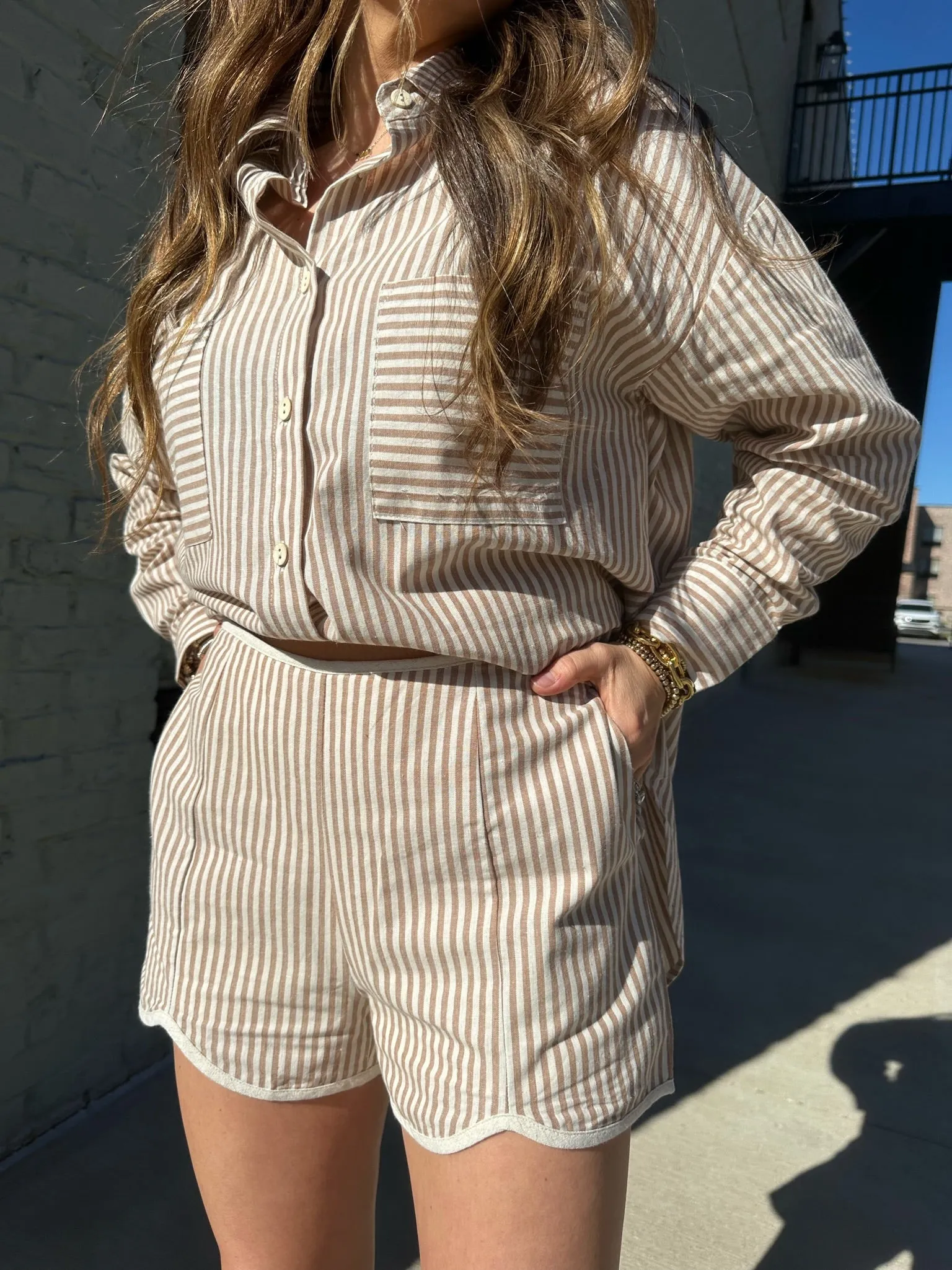 Illa Illa | Jessy Striped Set Taupe