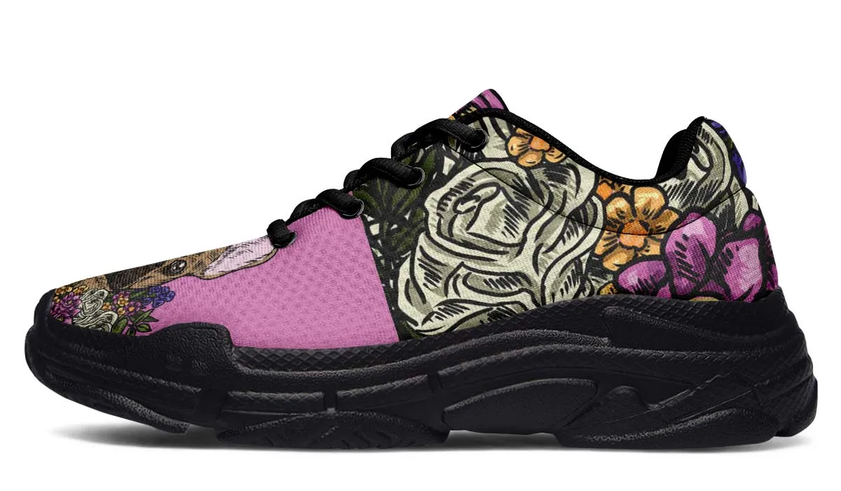 Illustrated French Bulldog Chunky Sneakers