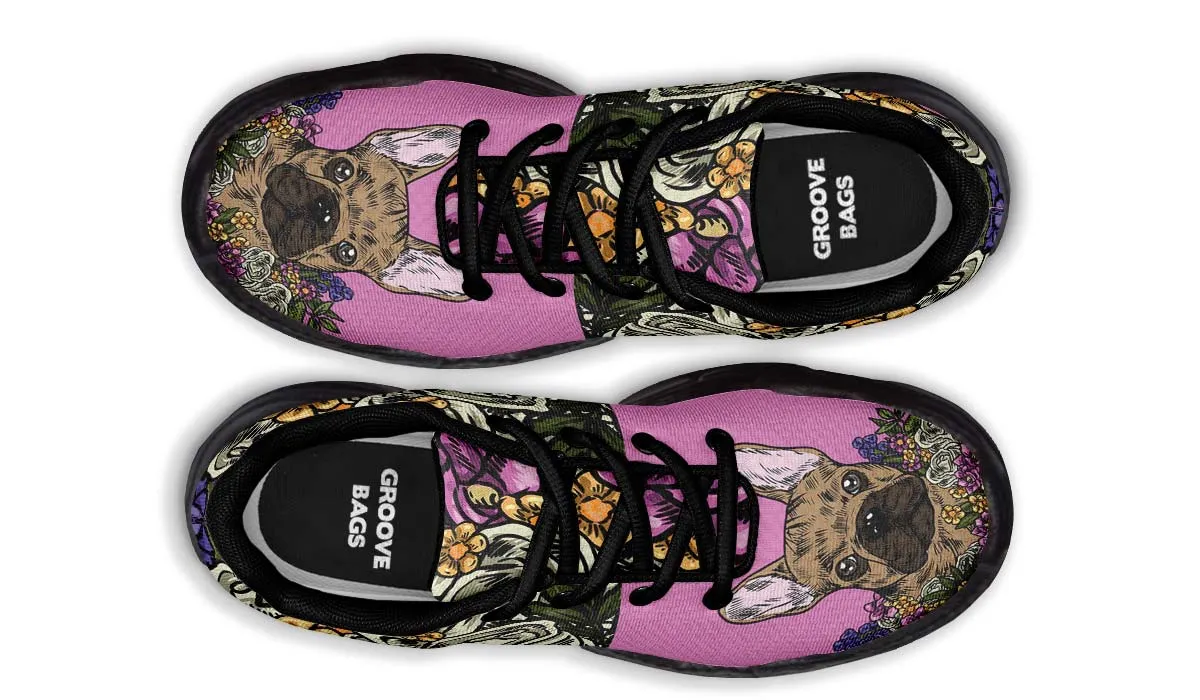 Illustrated French Bulldog Chunky Sneakers