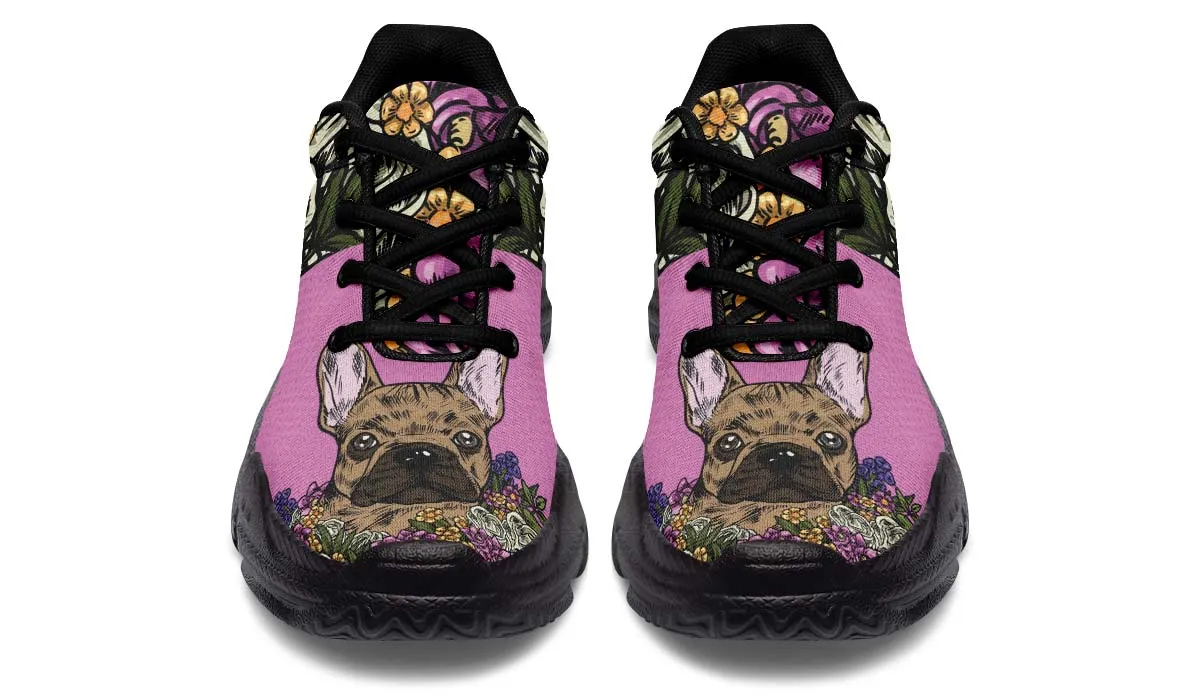 Illustrated French Bulldog Chunky Sneakers