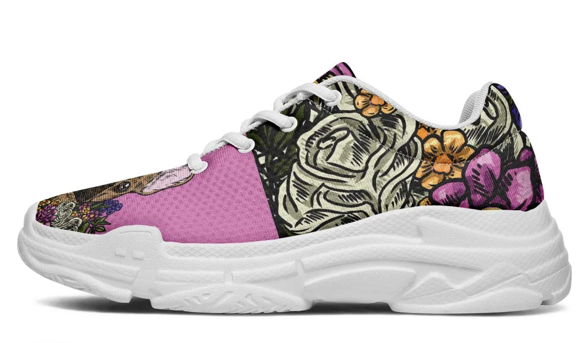 Illustrated French Bulldog Chunky Sneakers