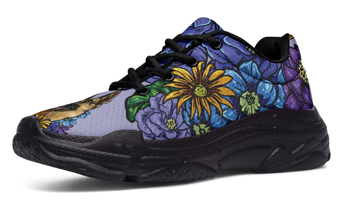 Illustrated German Shepherd Chunky Sneakers