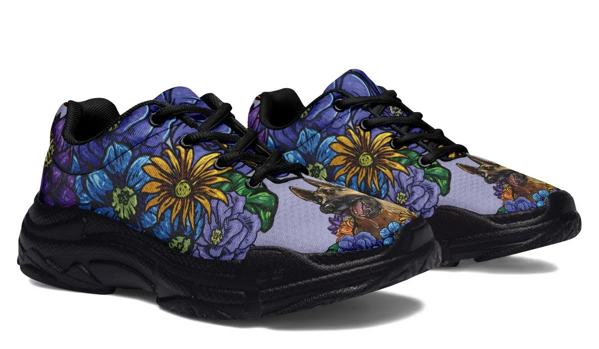 Illustrated German Shepherd Chunky Sneakers