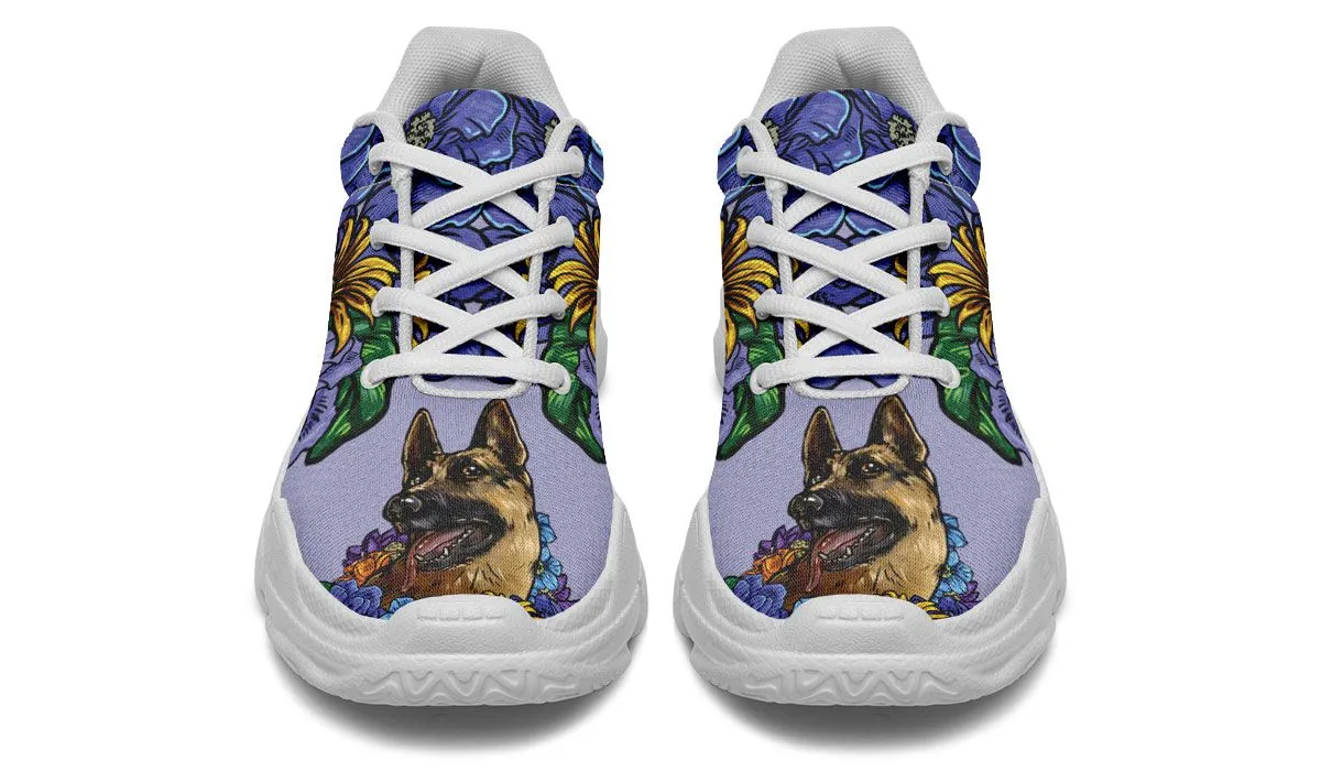 Illustrated German Shepherd Chunky Sneakers