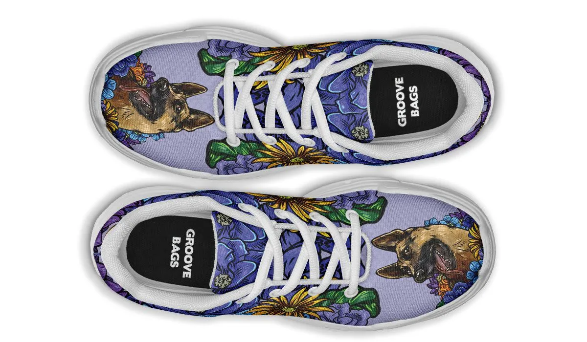 Illustrated German Shepherd Chunky Sneakers