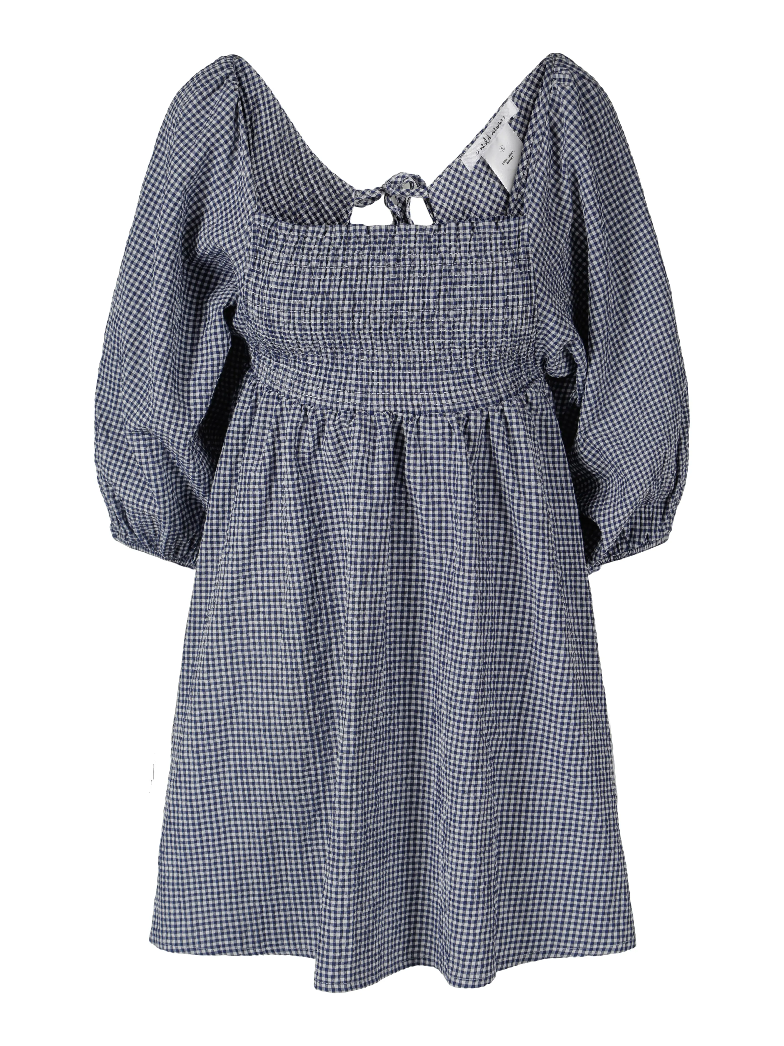 Indiana Smock Dress - Navy Blue