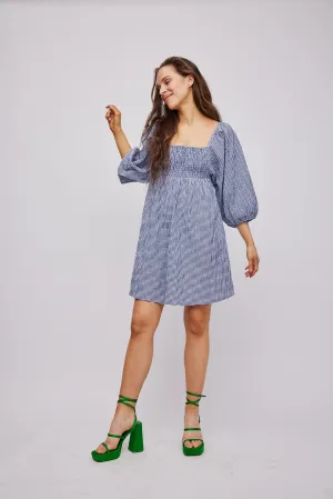 Indiana Smock Dress - Navy Blue