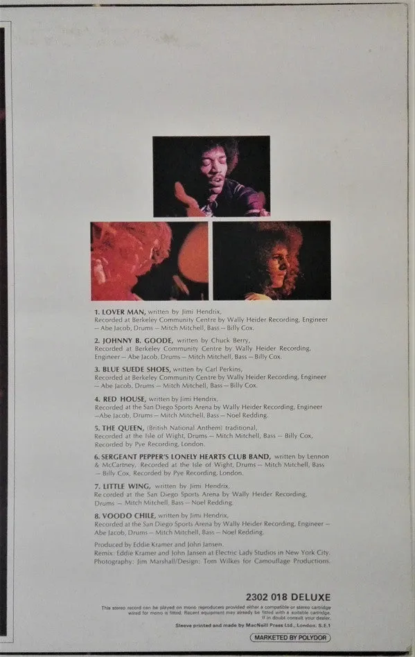 Jimi Hendrix - Hendrix In The West (LP, Album, Gat) (VG )