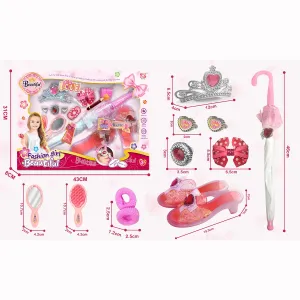 Kids' Fashion Girl Dress Up Kit Pretend Play 12 Pieces