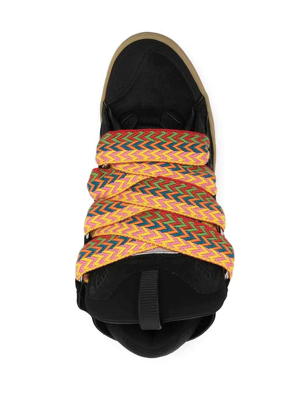 LANVIN Chunky Lace-up Sneakers Beige Black