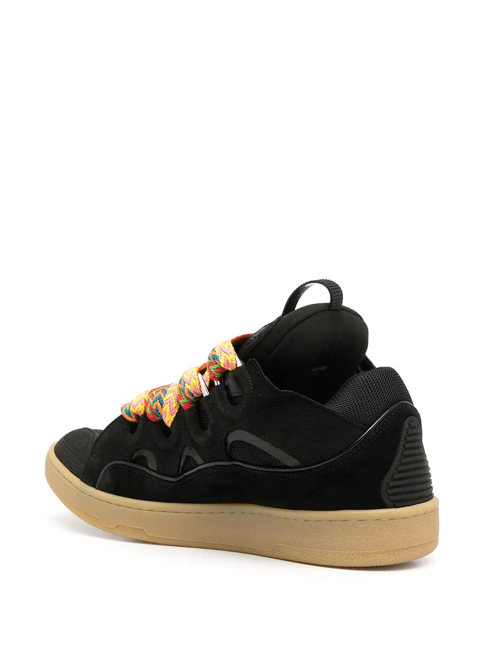 LANVIN Chunky Lace-up Sneakers Beige Black