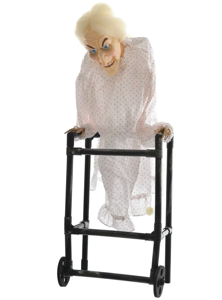 Legless Old Granny Animated Halloween Decoration