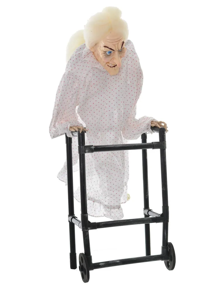 Legless Old Granny Animated Halloween Decoration