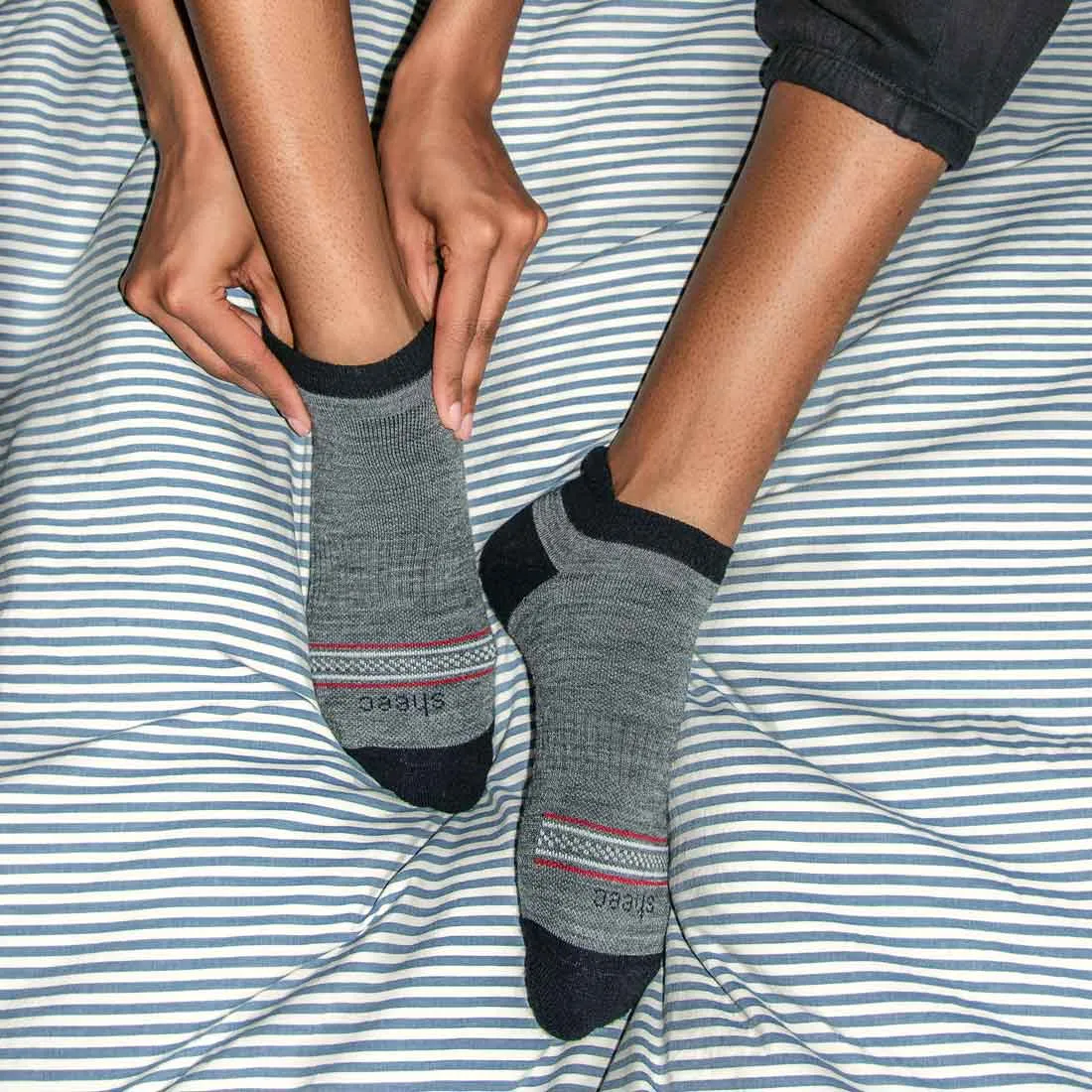 Merino Wool No Show Blister Tab | DARK GRAY 4 Pairs