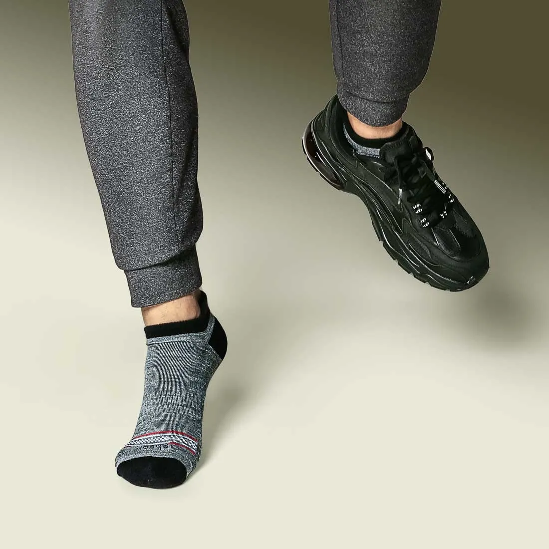 Merino Wool No Show Blister Tab | DARK GRAY 4 Pairs