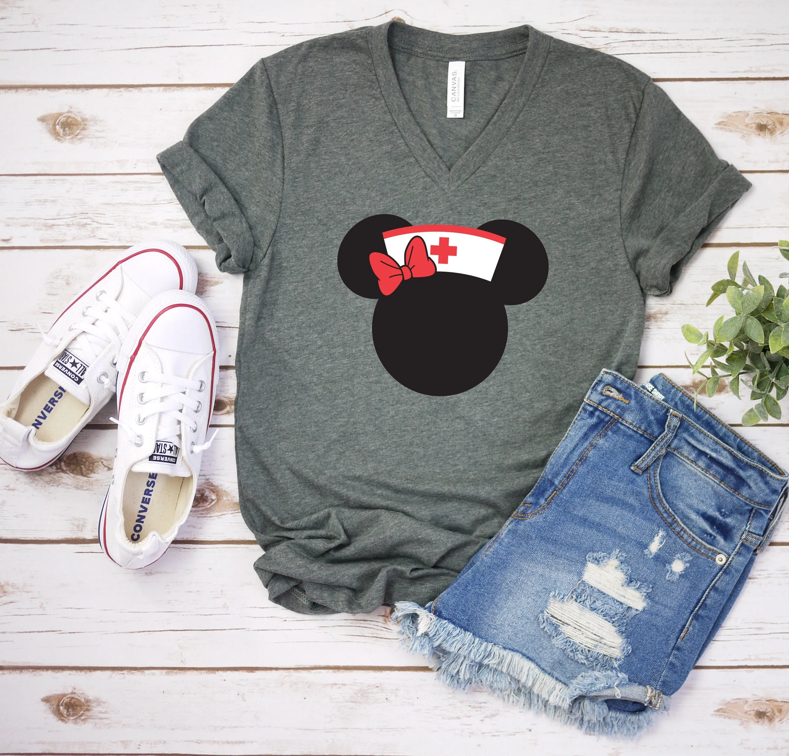 Minnie Mouse Nurse Adult Disney T Shirt - Unisex Shirt - Health Care Worker