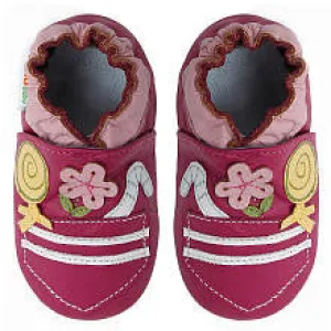 Momo Baby Girls Soft Sole Leather Shoes - Candy Pocket