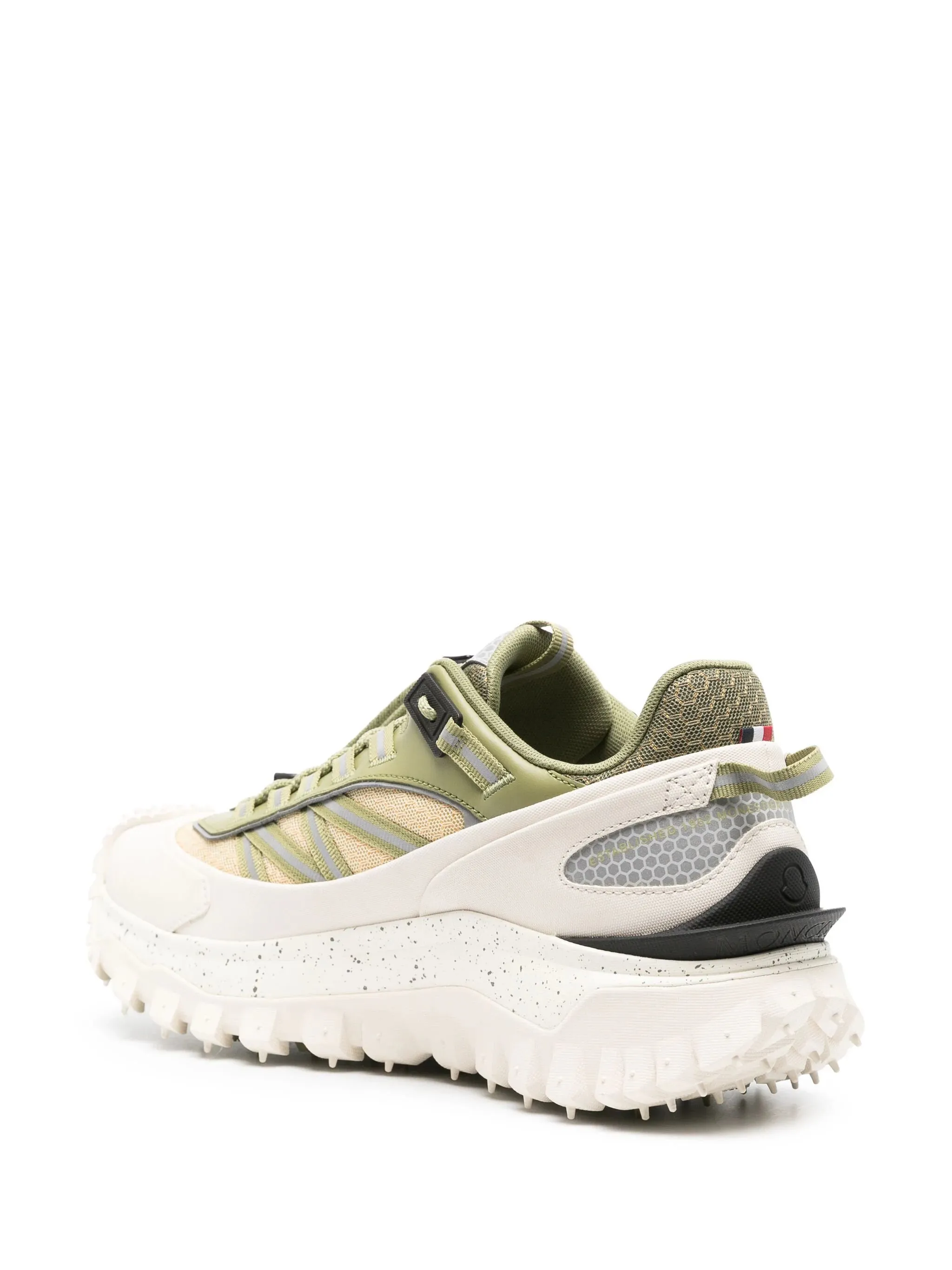 MONCLER Trailgrip Lace-Up Sneakers Green/Beige