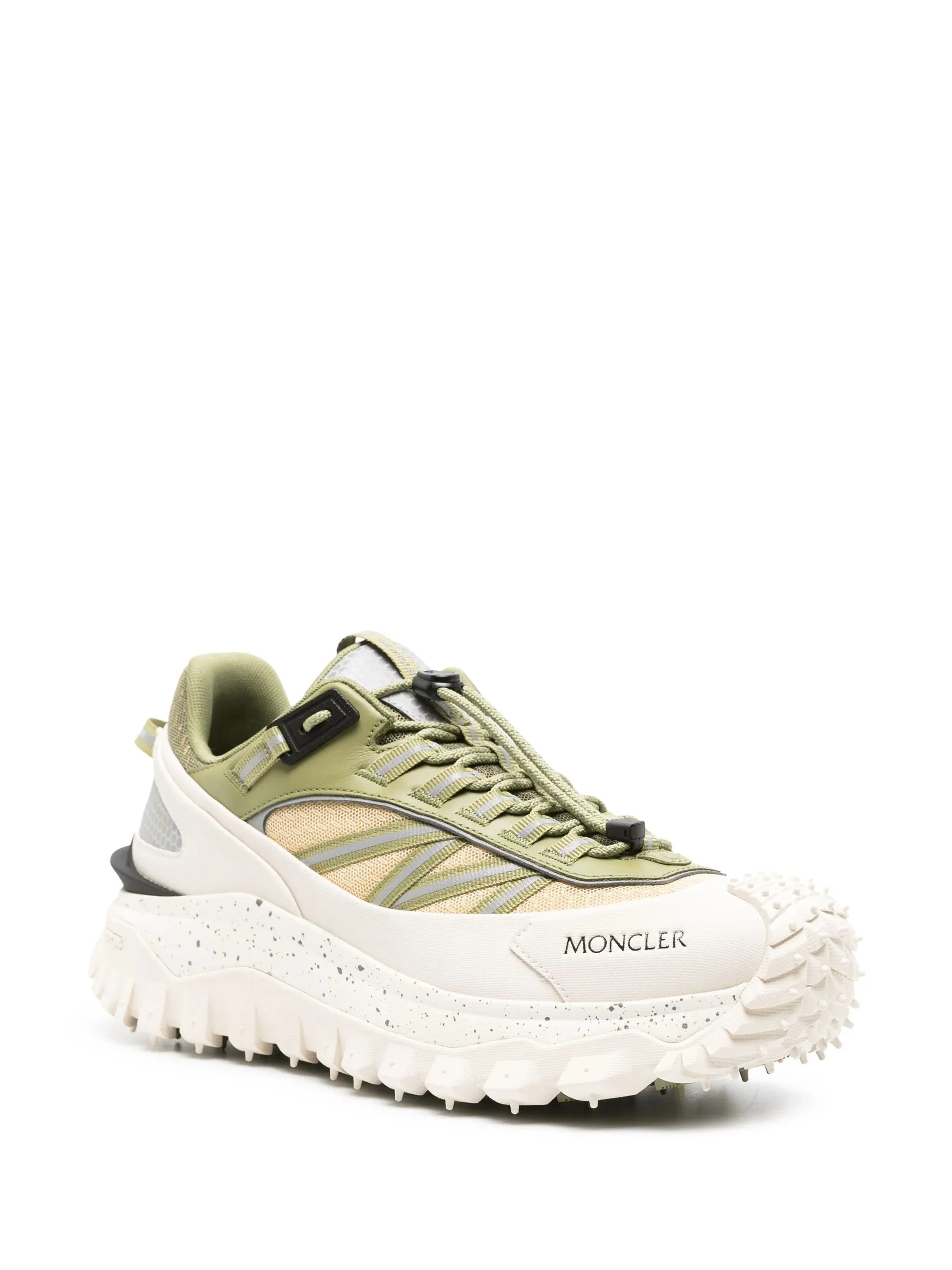 MONCLER Trailgrip Lace-Up Sneakers Green/Beige