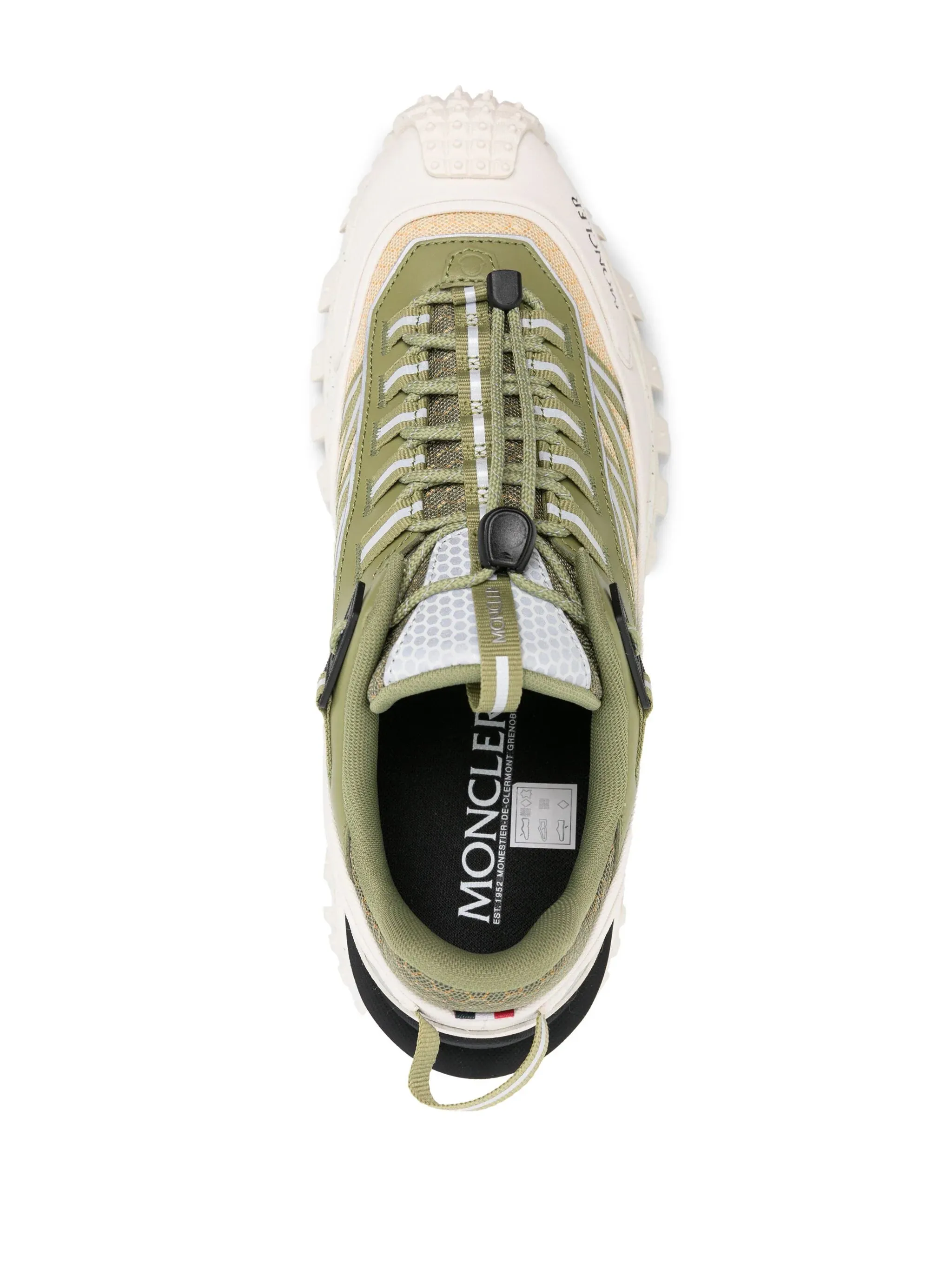MONCLER Trailgrip Lace-Up Sneakers Green/Beige