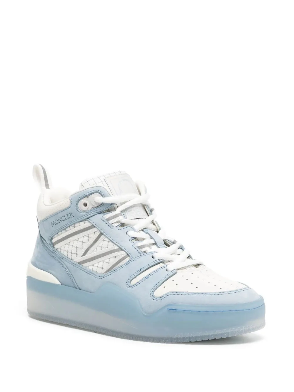 MONCLER WOMEN Pivot Mid High-Top Sneakers Sky Blue