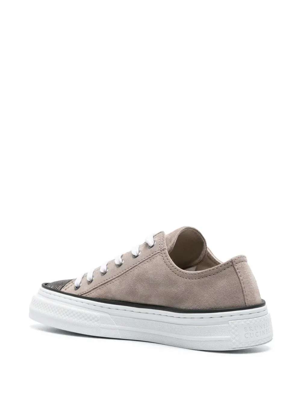 Monili-chain suede sneakers