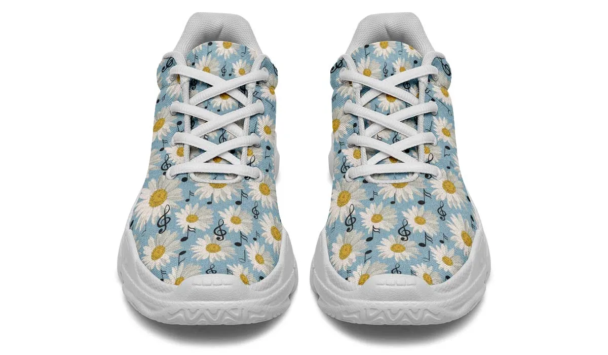 Musical Daisy Blue Chunky Sneakers