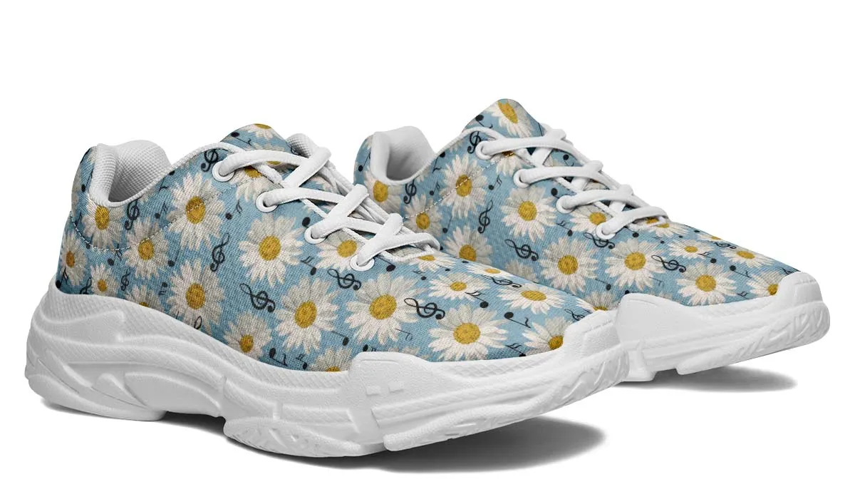 Musical Daisy Blue Chunky Sneakers